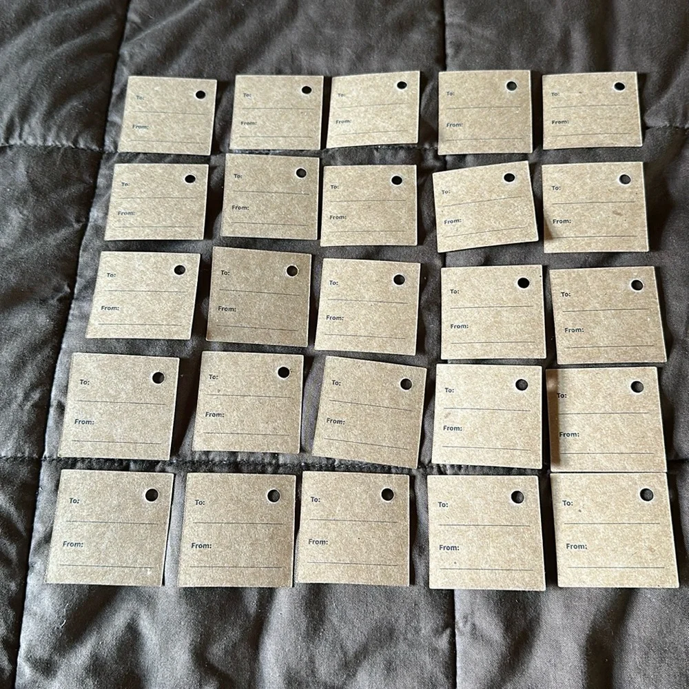 Bath & Body Works Small Cardboard Gingham Gift Tags